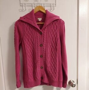 Pink Cable Knit Women's Sweater